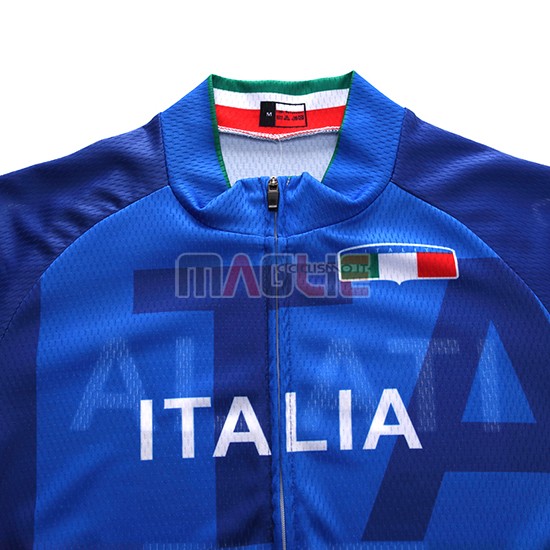 Maglia Italia Manica Corta 2018 Blu - Clicca l'immagine per chiudere